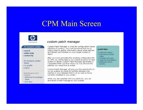 HP-UX Patch Management: A Best Practice Approach - OpenMPE