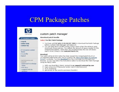 HP-UX Patch Management: A Best Practice Approach - OpenMPE
