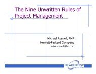 The Nine Unwritten Rules of Project Management - OpenMPE