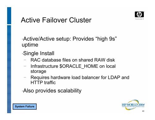 Maximizing Availability with Oracle Application Server 10g - OpenMPE