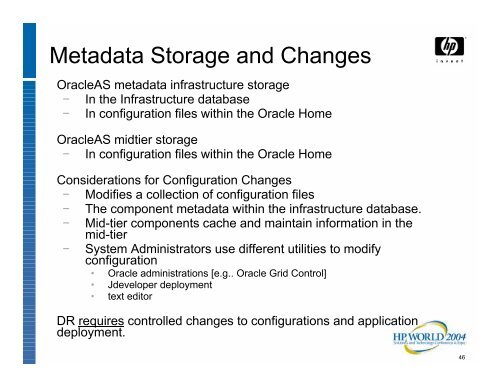 Maximizing Availability with Oracle Application Server 10g - OpenMPE