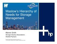 Maslow's Hierarchy of Needs for Storage Management - OpenMPE