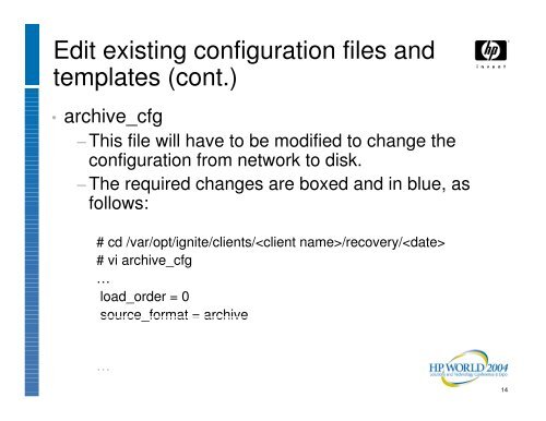 Creating a recovery CD or DVD using make_net_recovery - OpenMPE