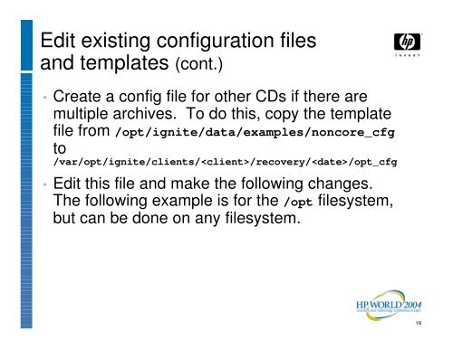 Creating a recovery CD or DVD using make_net_recovery - OpenMPE