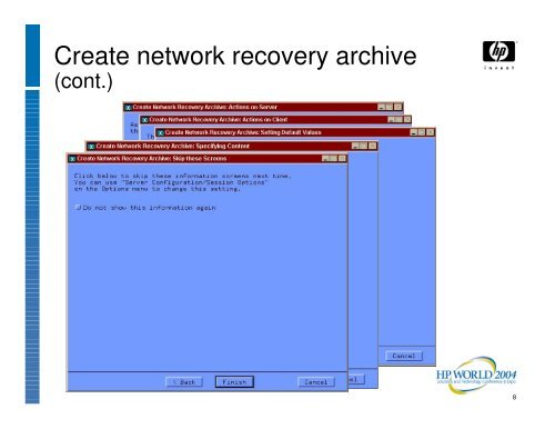 Creating a recovery CD or DVD using make_net_recovery - OpenMPE