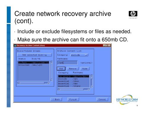 Creating a recovery CD or DVD using make_net_recovery - OpenMPE