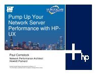 Pump Up Your Network Server Performance with HP- UX - OpenMPE