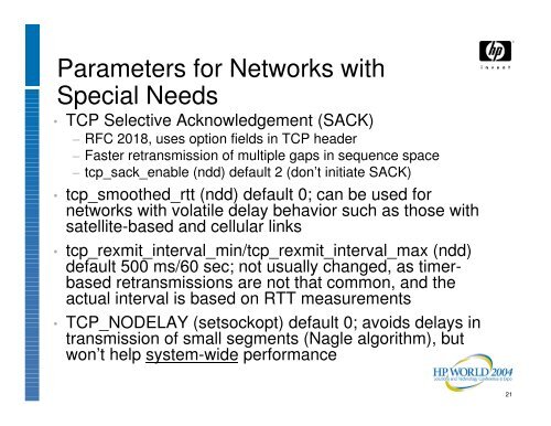 Pump Up Your Network Server Performance with HP- UX - OpenMPE