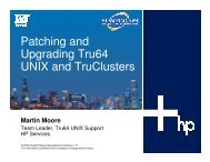 Patching and Upgrading Tru64 UNIX and TruClusters - OpenMPE