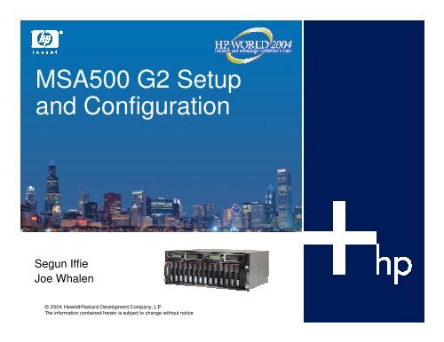 MSA500 Setup, High-Availability Clustering and DAS to ... - OpenMPE