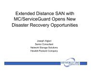 Extended Distance SAN with MC/ServiceGuard Opens ... - OpenMPE
