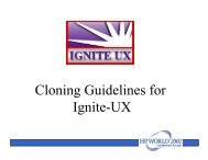 Cloning Guidelines for Ignite-UX - OpenMPE