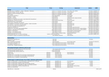 Literatur zu OpenOffice.org