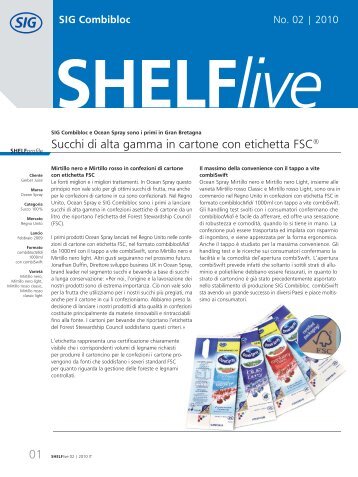 01 Succhi di alta gamma in cartone con etichetta FSC