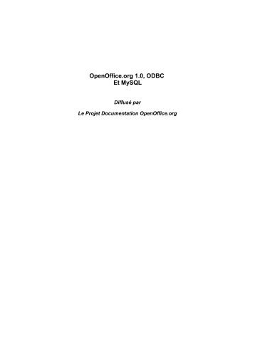 [PDF] ODBC / Mysql - OpenOffice.org