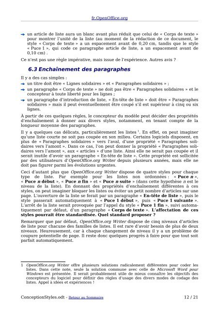 Conception d'une feuille de styles - OpenOffice.org