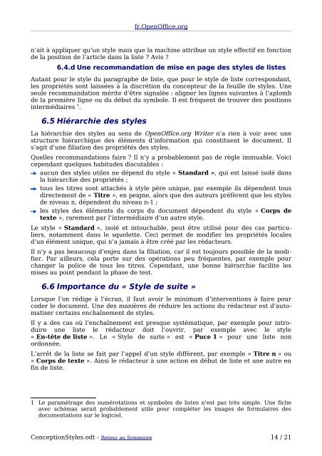 Conception d'une feuille de styles - OpenOffice.org