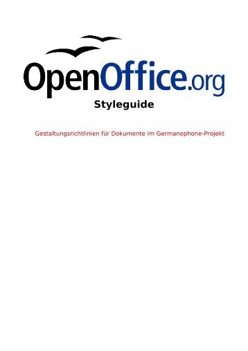 Styleguide - OpenOffice.org