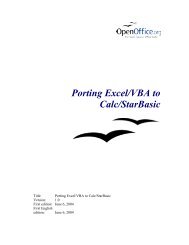 Porting Excel/VBA to Calc/StarBasic.pdf - OpenOffice.org