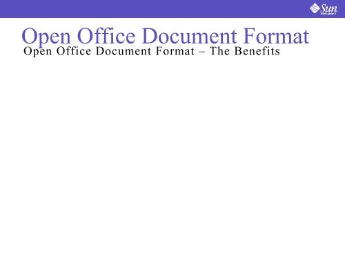 OASIS Open Office XML Document Format - OpenOffice.org