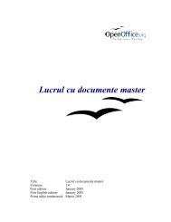 Lucrul cu documente master - OpenOffice.org