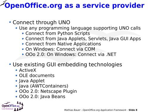 OpenOffice.org as a platform for developers