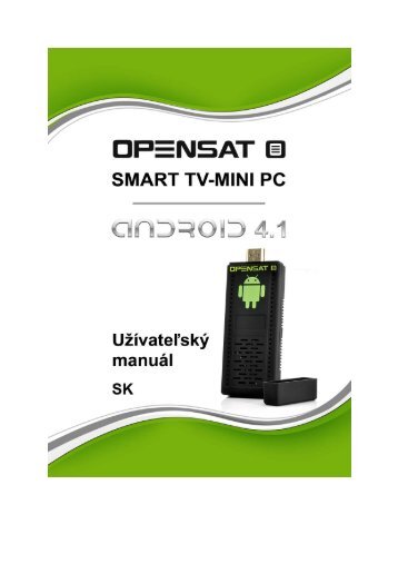 SK manuÃ¡l OPENSAT SMART TV-MINI PC - ABC BIZNIS