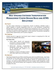 west virginia statewide transportation management center design ...