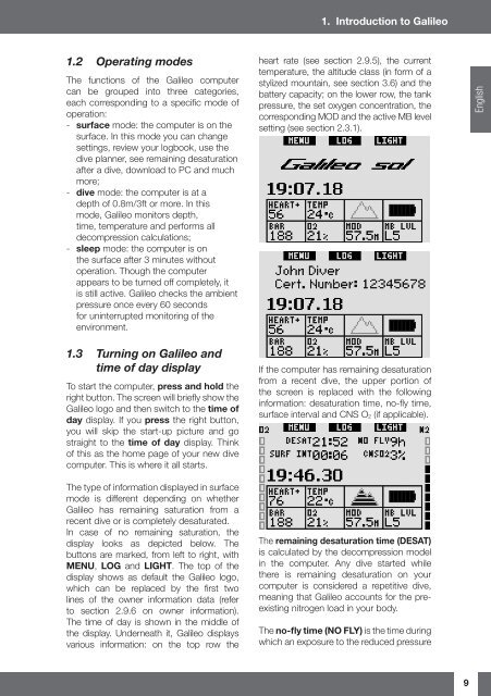 Galileo SOL Manual - Scubapro