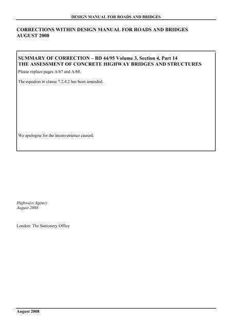 the assessment of concrete highway bridges and structures