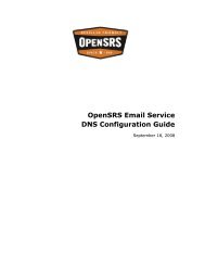 OpenSRS Email Service DNS Configuration Guide