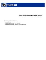 OpenSRS Name Locking Guide