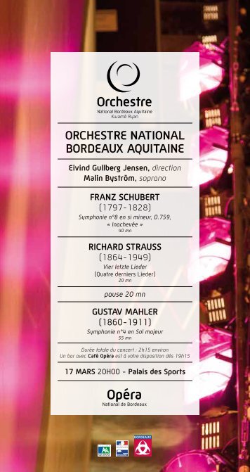 ORCHESTRE NATIONAL BORDEAUX AQUITAINE - OpÃ©ra de ...