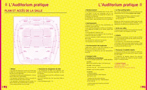 TÃ©lÃ©chargez la brochure Auditorium - OpÃ©ra de Bordeaux