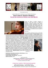 Concert des musiciens du festival, avec Alain Meunier - OpÃ©ra de ...