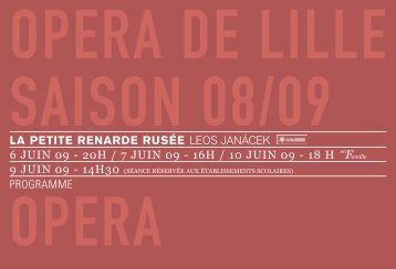 la petite renarde rusÃ©e - OpÃ©ra de Lille