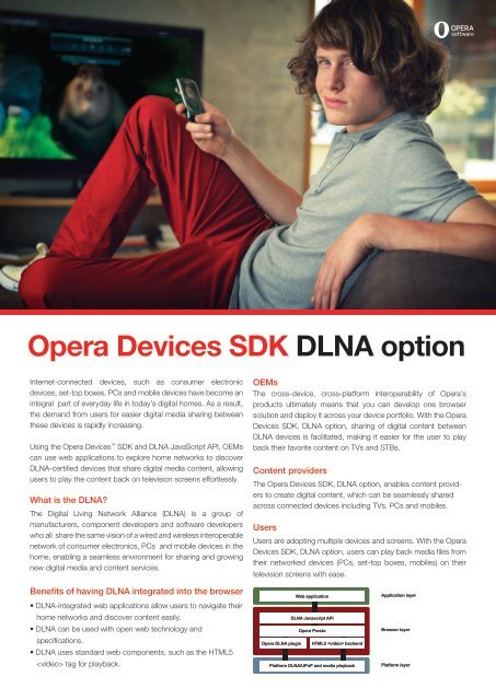 Opera Devices SDK DLNA option