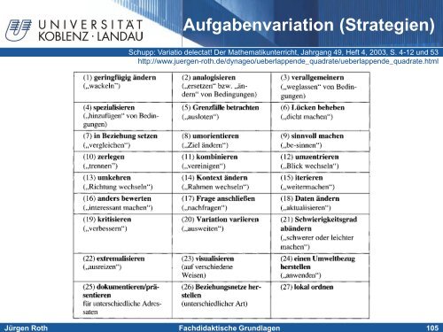 Fachdidaktische Grundlagen - Didaktik der Mathematik ...