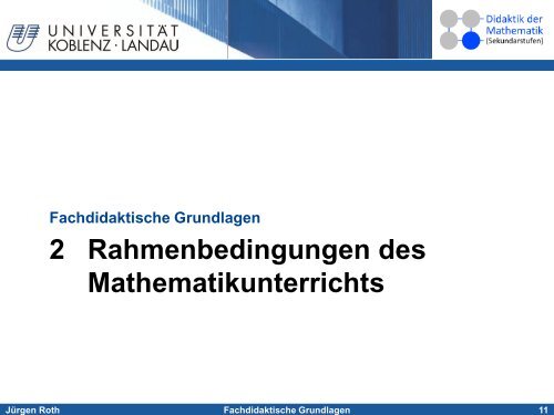 Fachdidaktische Grundlagen - Didaktik der Mathematik ...