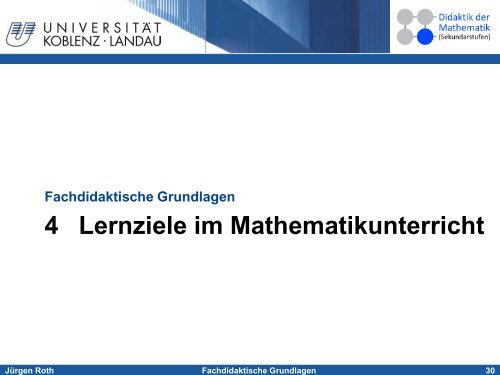 Fachdidaktische Grundlagen - Didaktik der Mathematik ...