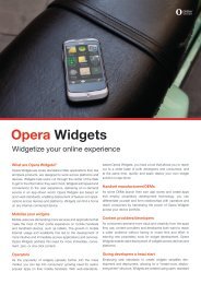 Opera Widgets