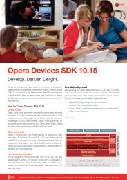 Opera Devices SDK 10.15