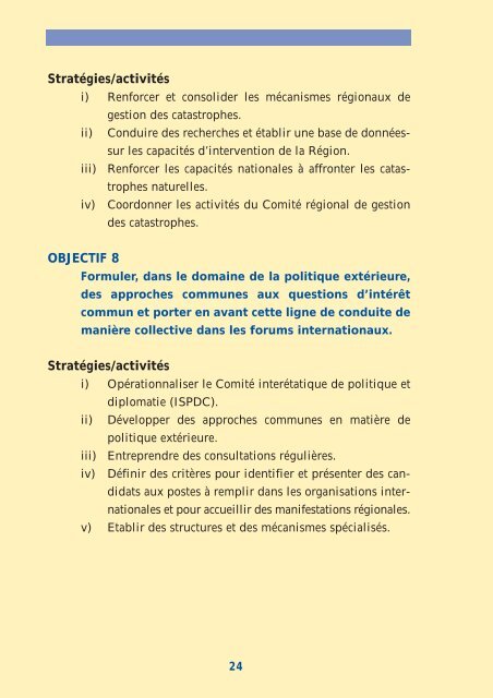 Plan Stratégique Indicatif de l'Organe (SIPO)