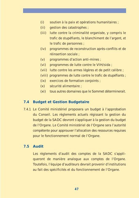 Plan Stratégique Indicatif de l'Organe (SIPO)