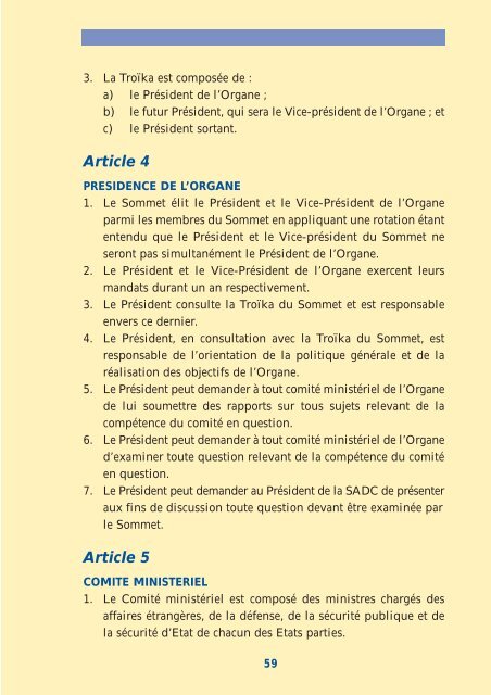 Plan Stratégique Indicatif de l'Organe (SIPO)