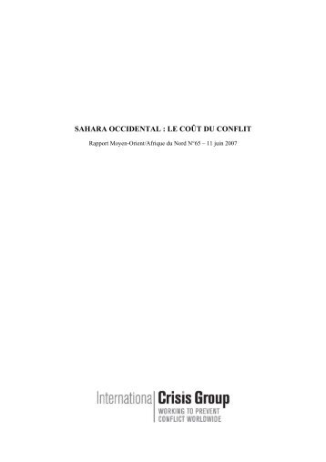 sahara occidental : le coût du conflit - International Crisis Group