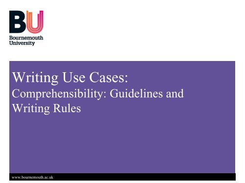 Use Case Rules and Guidelines