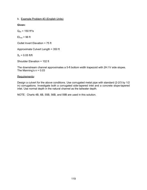 Hydraulic Design of Highway Culverts - DOT On-Line Publications