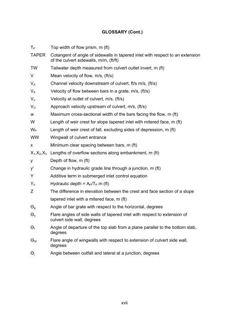 Hydraulic Design of Highway Culverts - DOT On-Line Publications