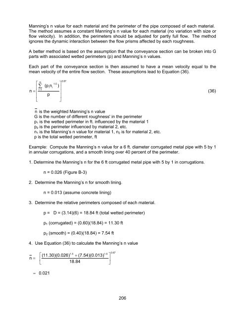 Hydraulic Design of Highway Culverts - DOT On-Line Publications